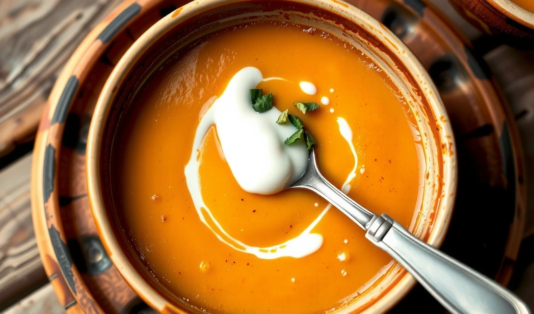 Zupa krem z dyni z kurkumą i imbirem