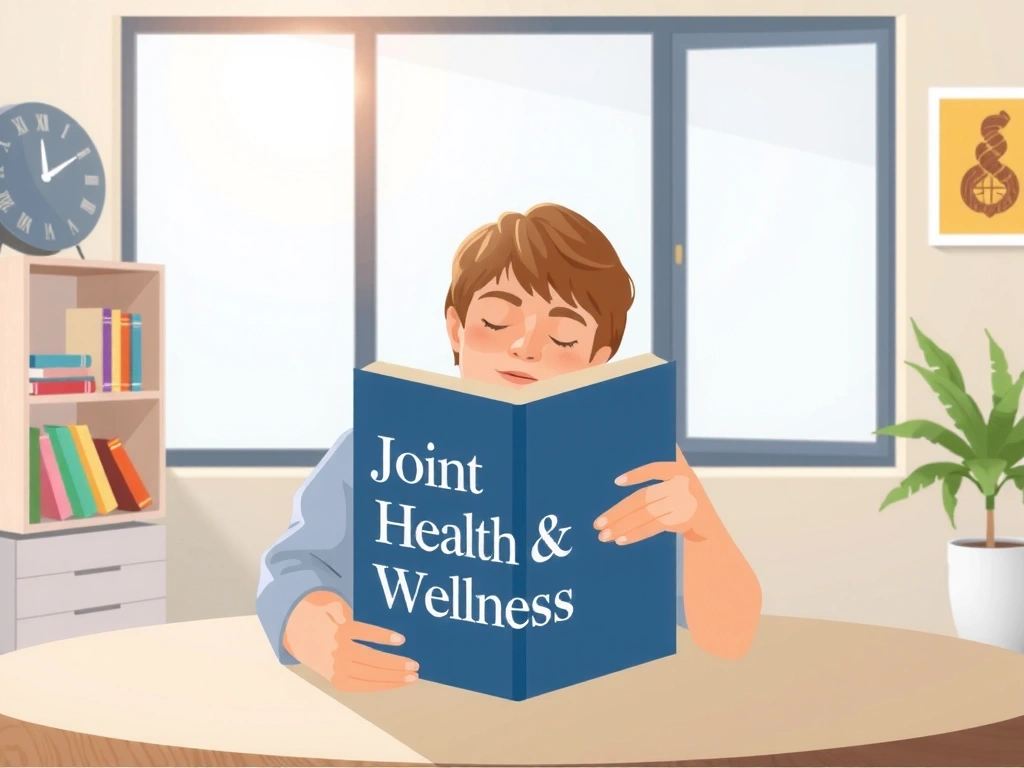 Ilustracja osoby czytającej książkę o zdrowiu, symbolizująca zdobywanie wiedzy i edukację.